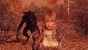 Кира - вервольф, и Соратница. SKYRIM AE (Сборка 16)