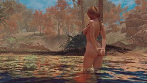 Кира в воде.. SKYRIM AE (Сборка 16)