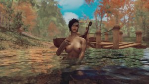 Мирроя в озерце.. SKYRIM AE (Сборка 16)