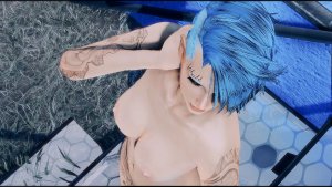 На ступенях бассейна..