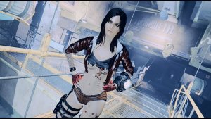 Спустилась в убежище.